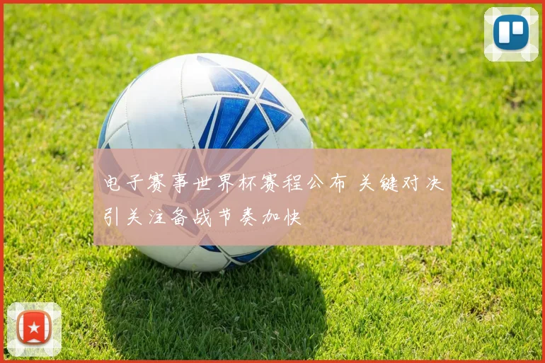 电子赛事世界杯赛程公布 关键对决引关注备战节奏加快